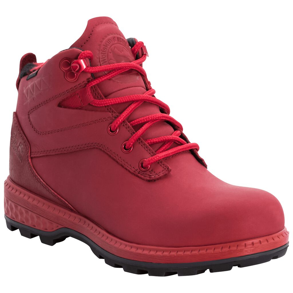 Jack Wolfskin JACK RIDE TEXAPORE MID παπουτσια casual γυναικεια κοκκινα/μαυρα | GR7258795